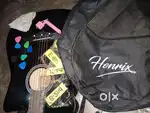 Henrix 38C 38 Inch Cutaway Acoustic Guitar with Dual Action Truss Rod.
