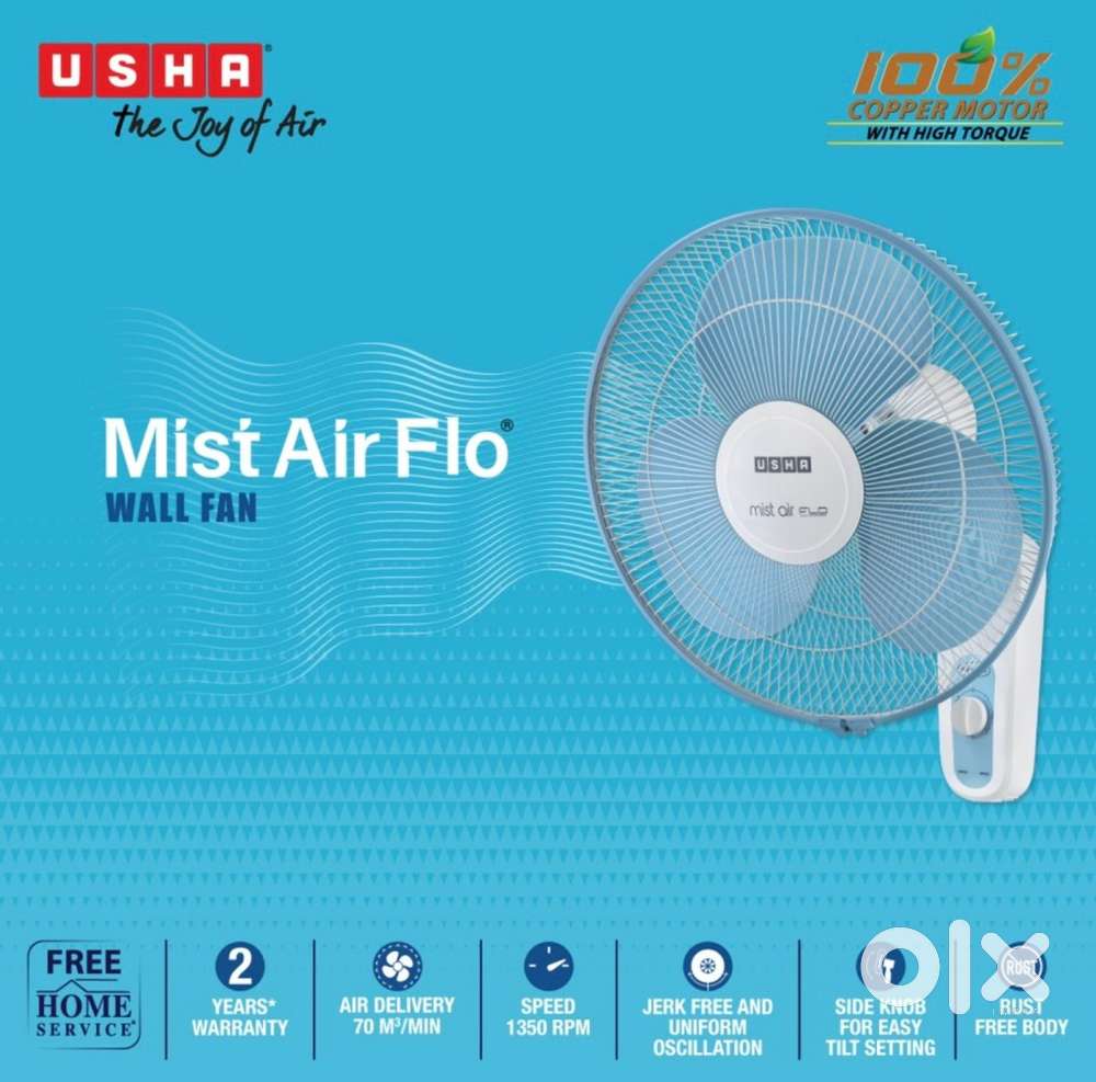 Brand New Usha 16 Inches High Speed Wall Fan 2 Years Warranty MRP-3625