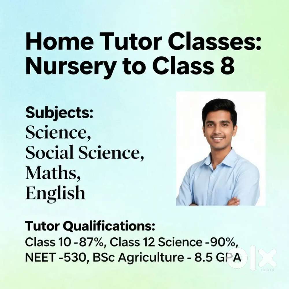 Home Tutor Class Nursery to 8