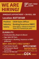 IDFC First Bank CASA Sales Officer