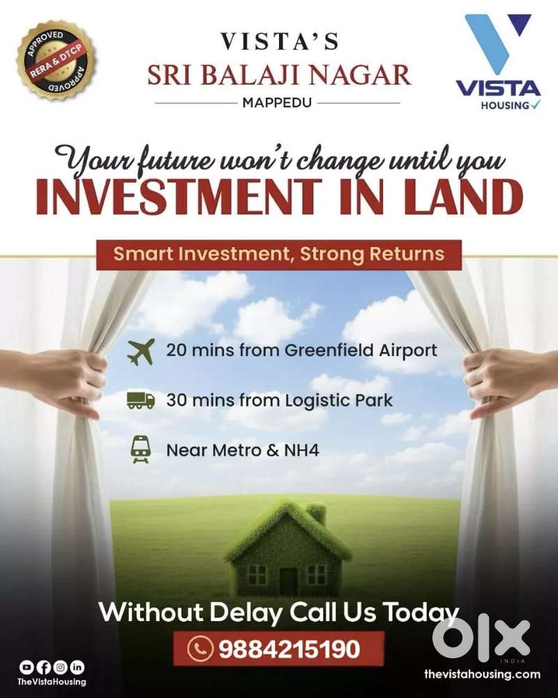 DTCP & RERA approved plots near green field Airport