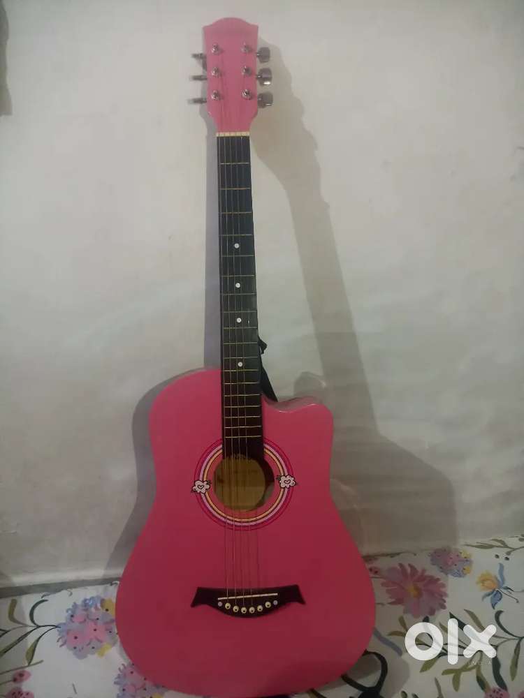 Guitar in pink colour