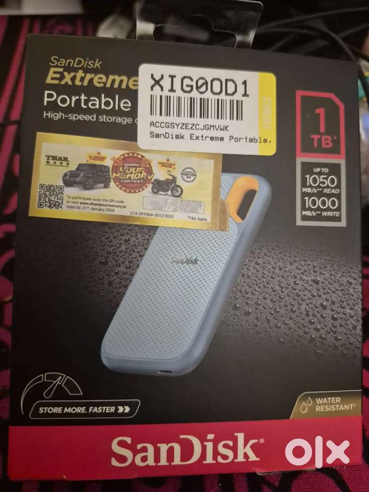 Sandisk extreme portable 1TB - unused, unpacked