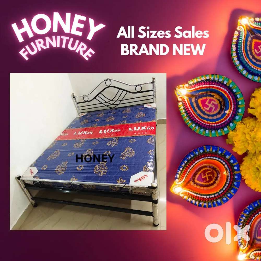 Steel Cot Bed Mattresses Sales _ blue colour more color available