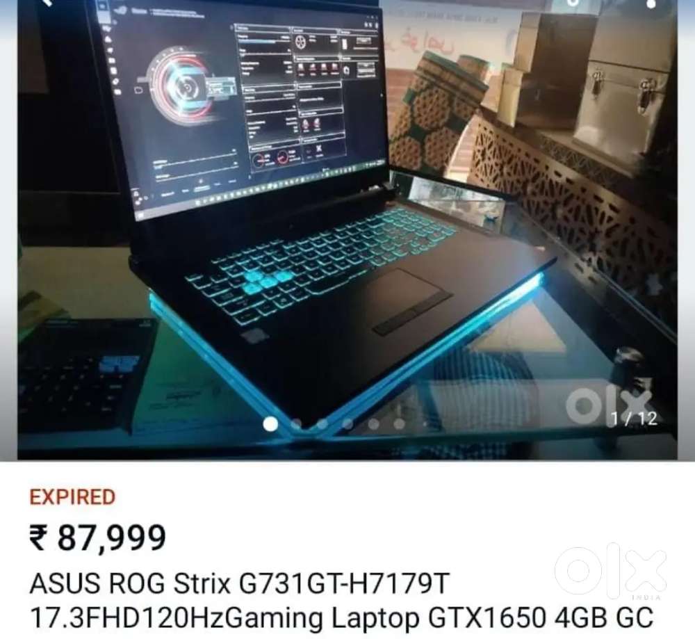 ASUS ROG Strix G731GT-H7179T 17.3FHD120HzGaming Laptop GTX1650 4GB GC