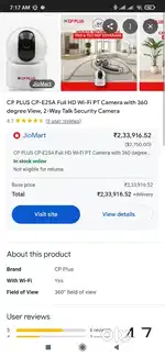 Cp plus 4mp camera new condition only 2 months old