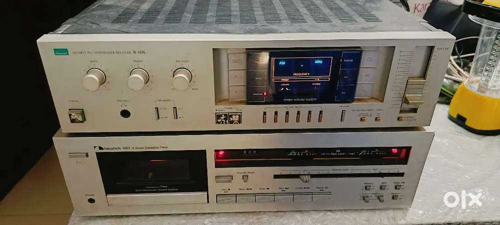 Sansui amplifier and Nakamichi Cassette deck not ( some repair )7500₹