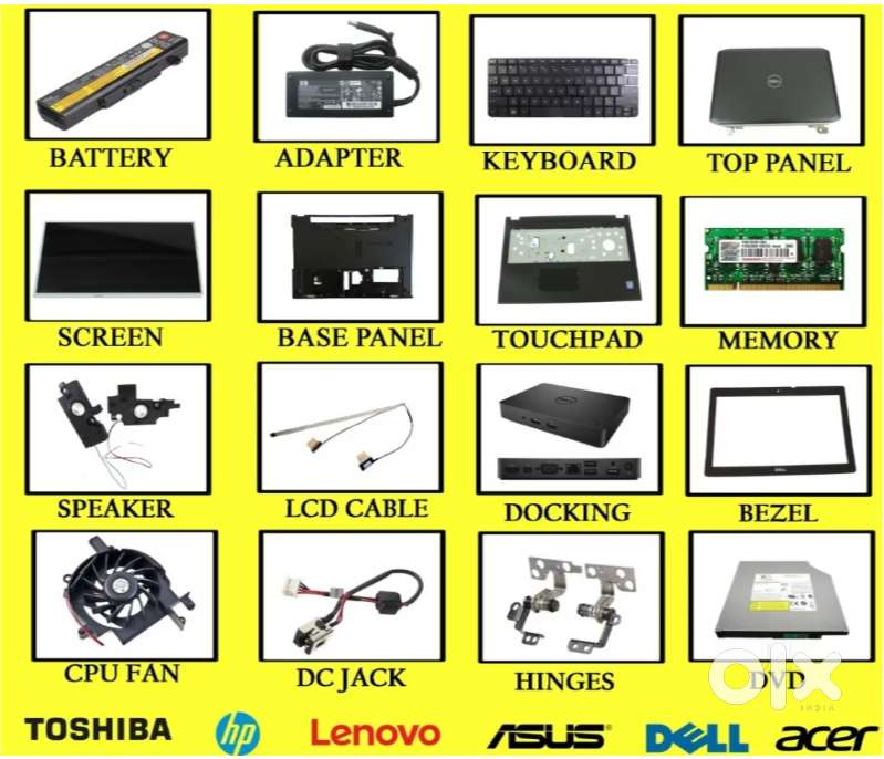 Battery Screen Keyboard Motherboard for Laptop