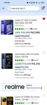 12gb 256gb 1 year hua h Realme gt neo 3 150w