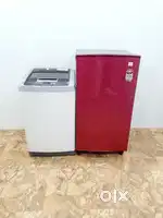 Single door refrigerator and top load washing machine