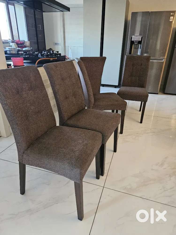 Grey Fabric used dining chairs  - set of 6