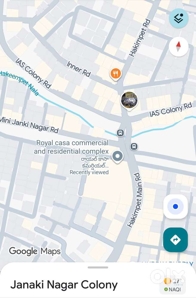 Shop for rent at Jankinagar Rd., prime location Hakimpet