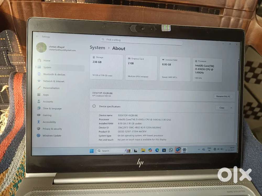 HP LAPTOP ( HP Elite book 840 G6 ) Sealed Set with All Accessories