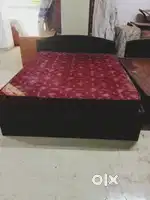 Double bed with mattress