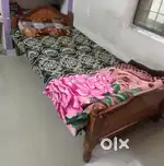 Dining table , 2 single beds