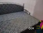 Urgent sell good condition steel sofa cum bad 1 year old 8*8