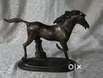 Pure brass solid very heavy vintage horse statue rear collection