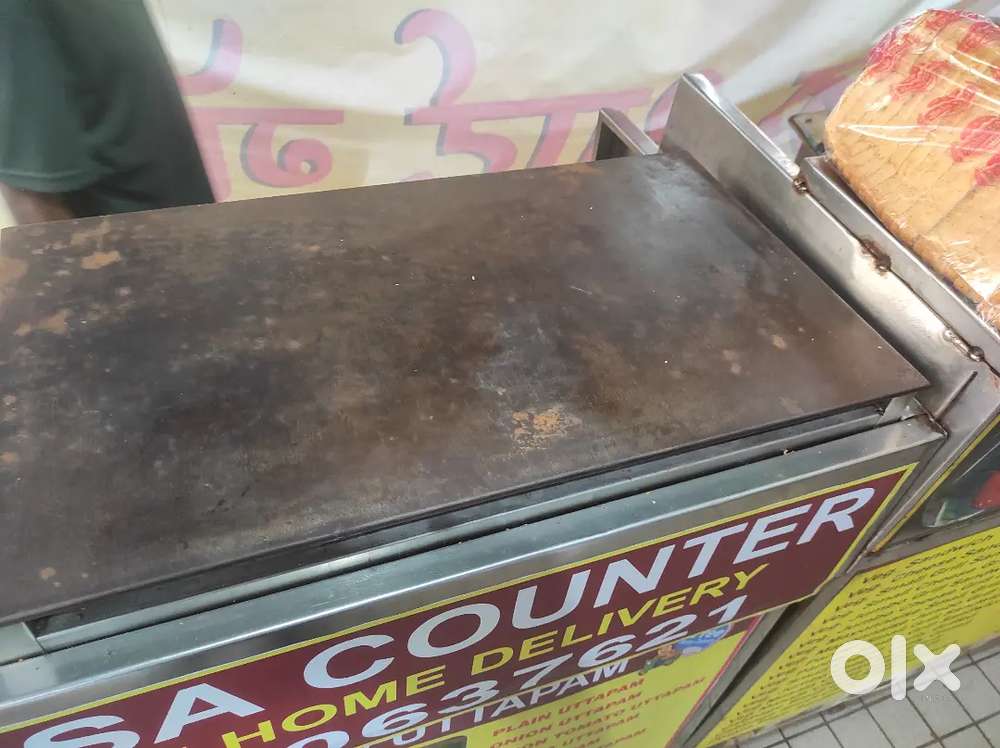 Dosa tava and steel caunter