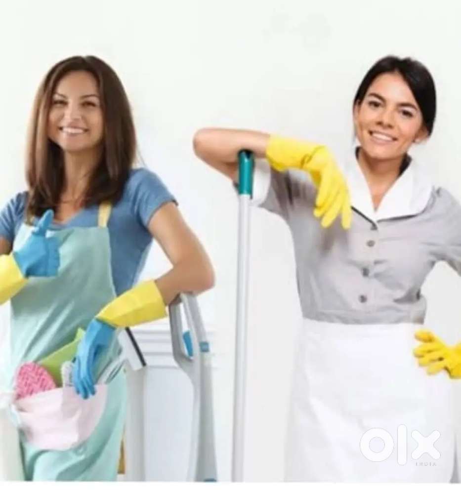 Female maid housekeeping work