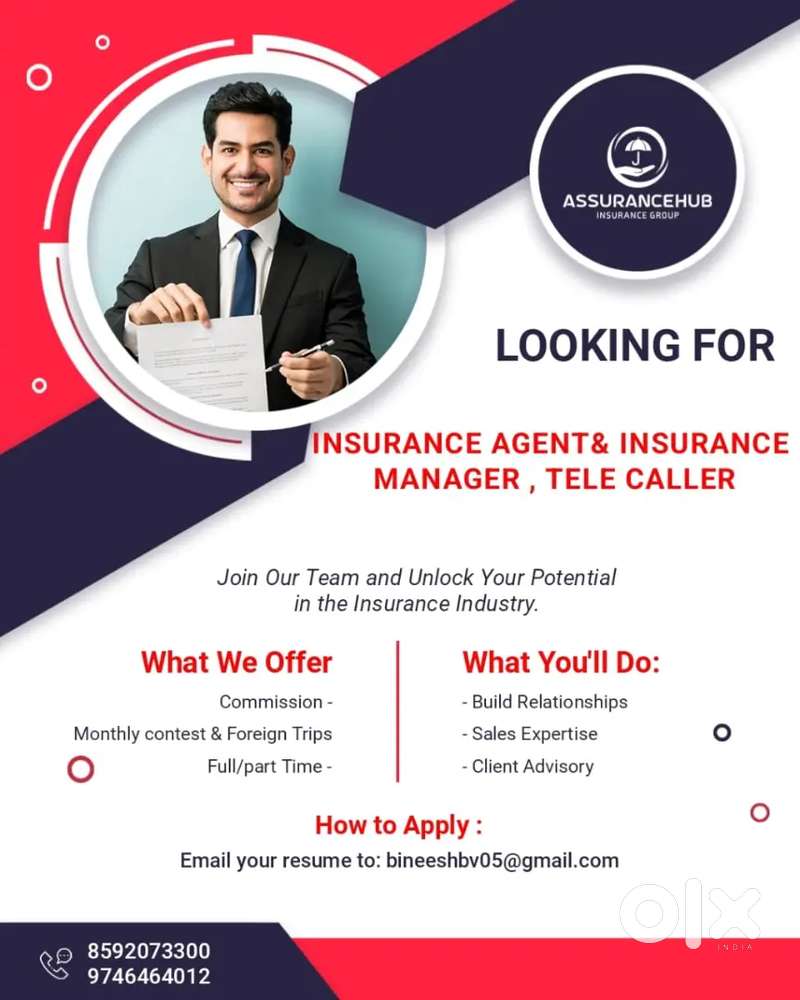 Tele caller and sales manager post