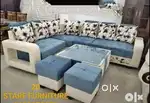STORAJ HELDEL IN L SHAPE SOFA WITH PILLOWS IN PRIEM QUALITY