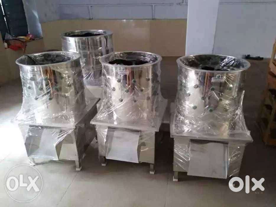 Stainless Steel Chicken Feather Cleaning Machine, 3 Birds