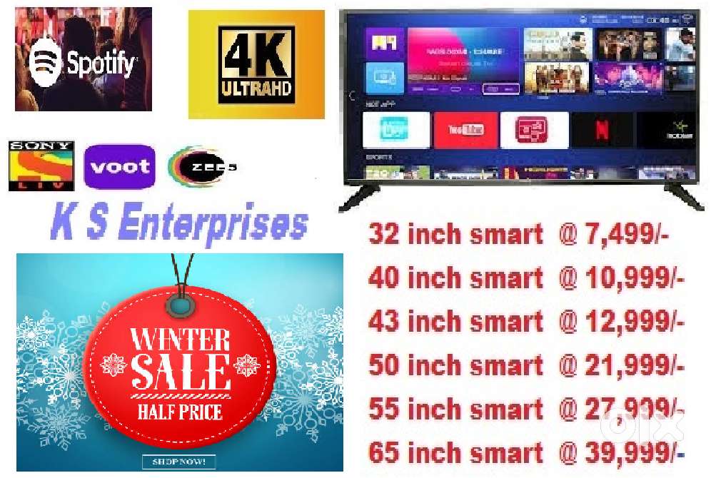 WINTER OFFER 50 INCH GOOGLE TV, 4K UHD, VOICE COMMAND @ 21,999/- ONLY