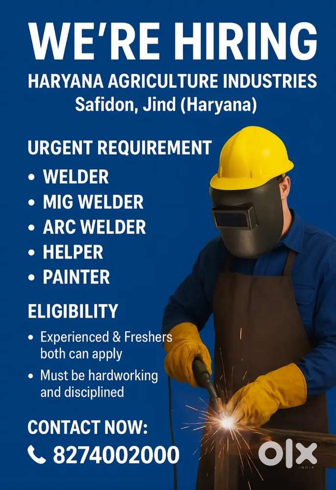 Operator Welder Helper Painter