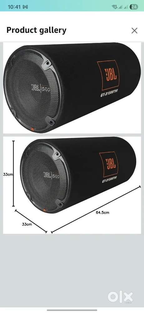 Car Subwoofer Combo – JBL 1500W Bass Tube with Sony 2-Channel Amp