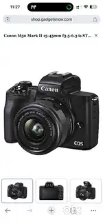 Canon M50 Mirror less camera