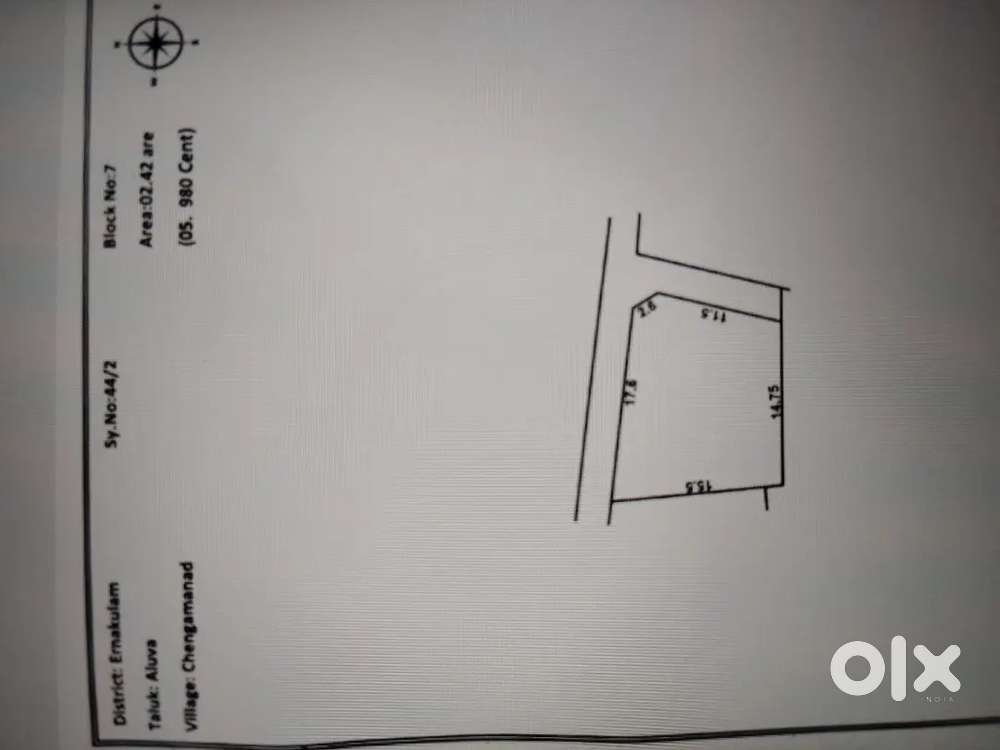 From Chengamanad gov.hospital 800 mtr and 300 mtr from main road