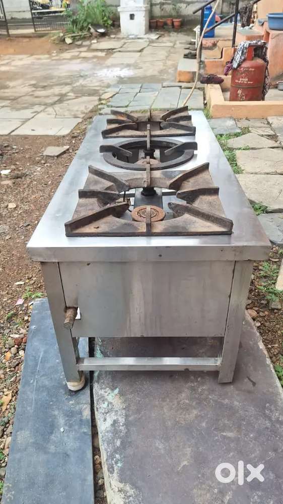3-Burner Commercial Gas Stove
