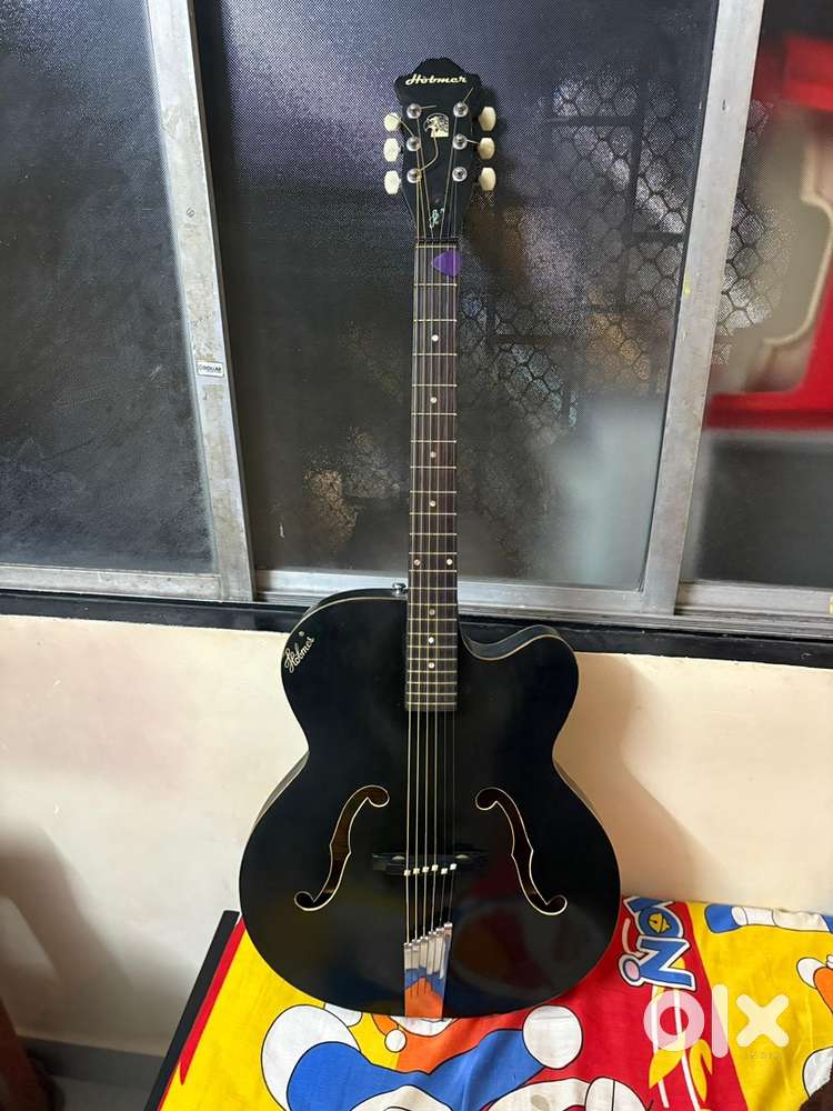 Hobmer 6 string acoustic guitar in black colour