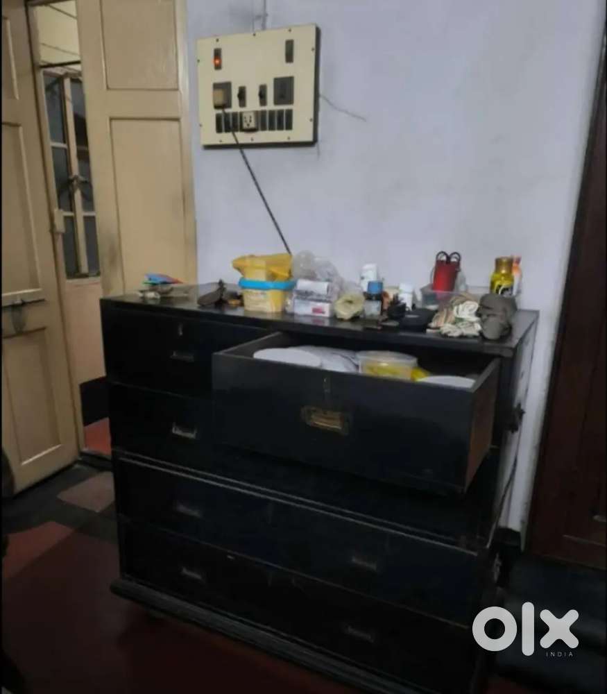 Antique Burma teak wood chest drawers