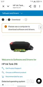 Hp ink tank 316 colour printer
