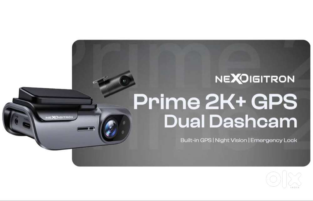NEXDIGITRON PRIME 2K+ GPS Dual DashCam with 24 Hrs Parking Kit