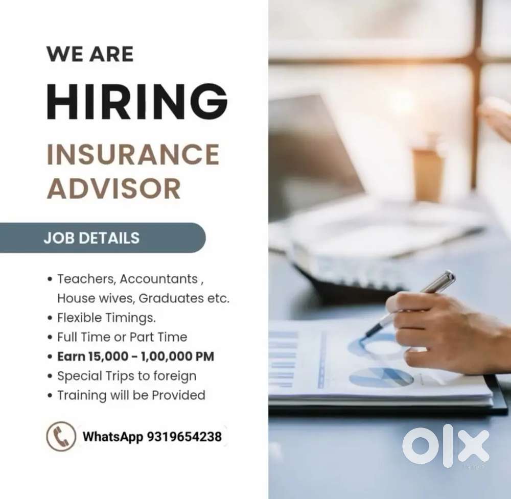 Insurance Advisor for part/Full Time