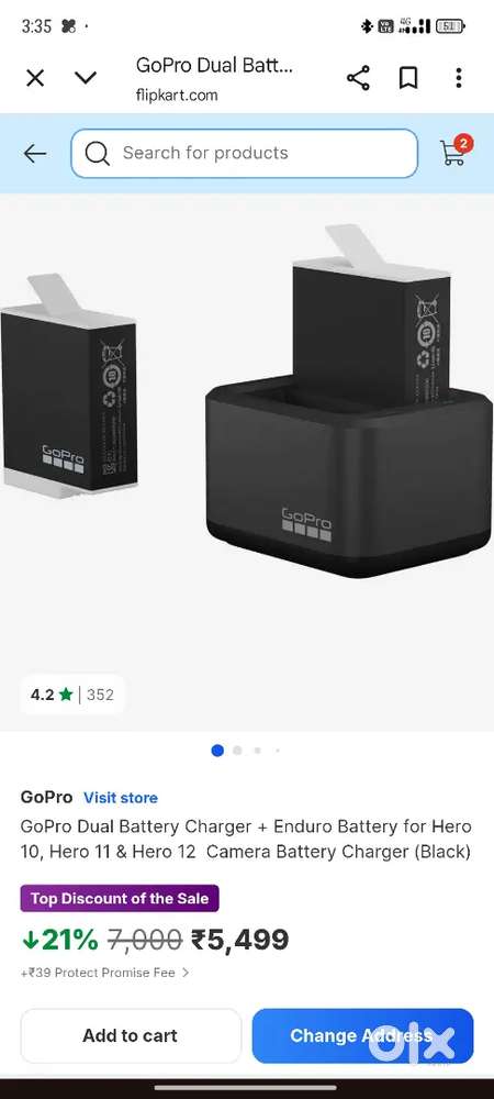 Go Pro Hero 12 Bundle Pack with charger and battery
