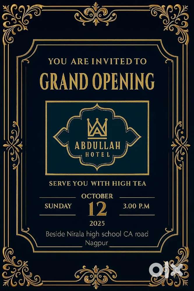 Vaters Required for fine Dine Resturant