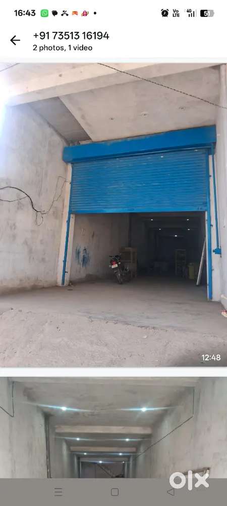 Rent for godam shop and showroom