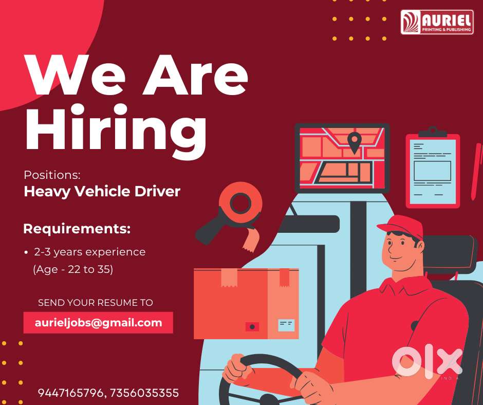 Heavy drivers needed for immediate joining