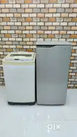 Samsung air turbo 6.2kg automatic top load & samsung single door**