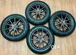 17 inch lenso alloy wheels with tyre set of four in best price