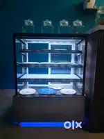 Stainless Steel and Glass Bakery Display Counter with interior LED.