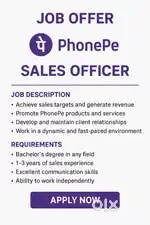 Phonepay Sales Officer limited vacancies