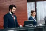 Blue shliwalik hotel front office and attender job
