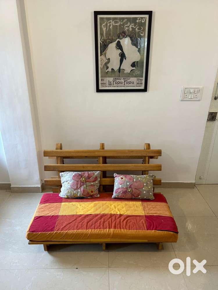 Futon with mattress - foldable.