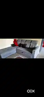 Sofa cum bed with hydrolic storage