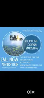 You home town location sales marketing working freshers allowed bike