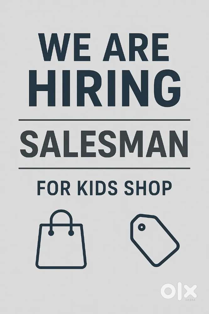 Salesman for kids shop